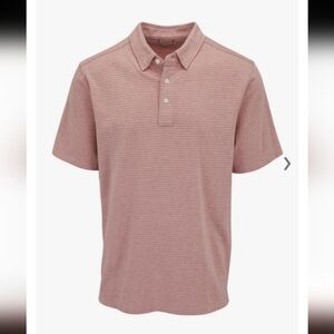 Faherty Brand Movement™ Rose Sky Stripe Short Sleeve Polo